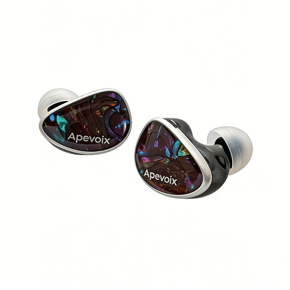 Apevoix Nebula 1DD+8BA Hybrid Driver In-ear Monitor HiFi IEM Earphone with Detachable OCC Silver-Plated Cable For Musician
